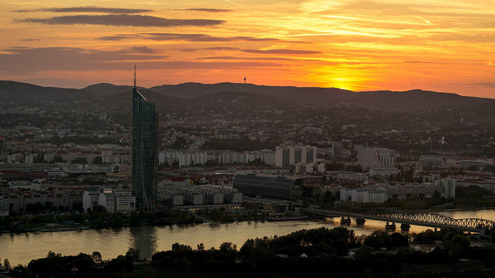 Sunset over Vienna