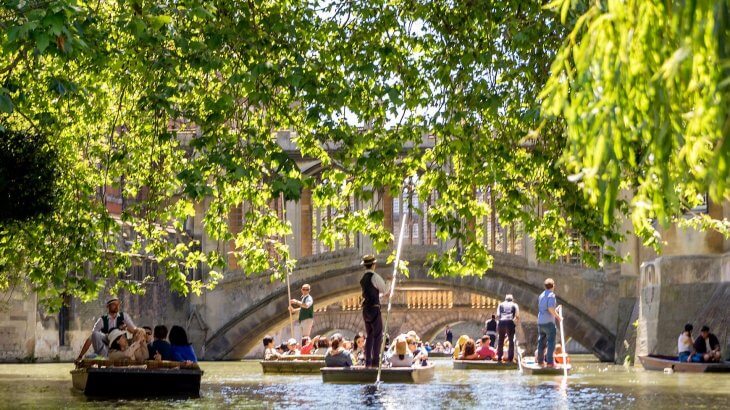 Punting under the Bridge of Sighs