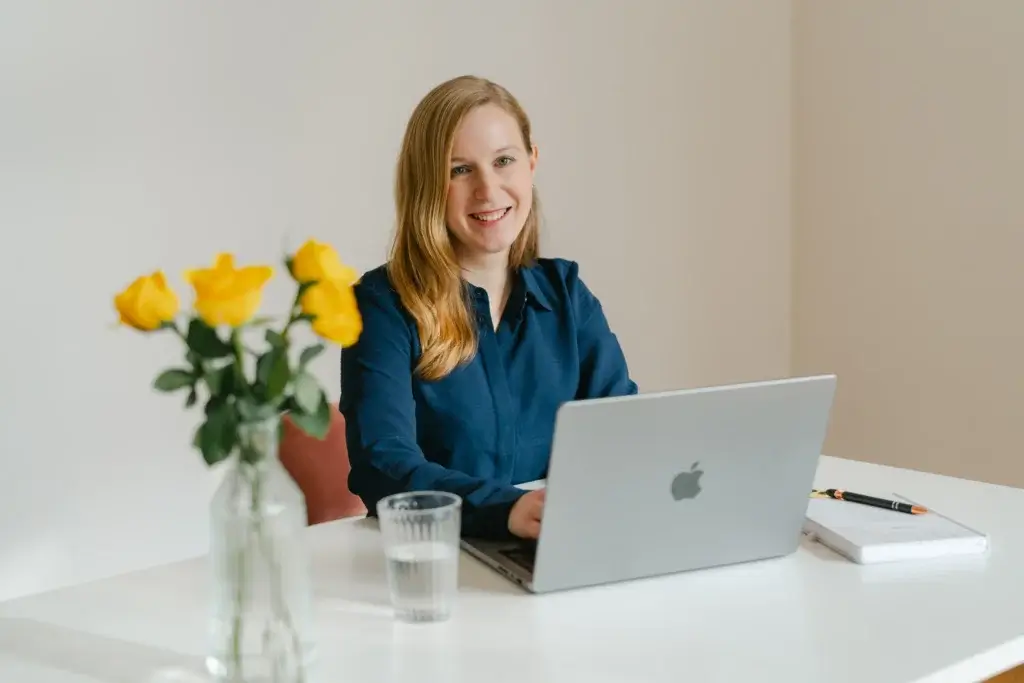 me smiling and working